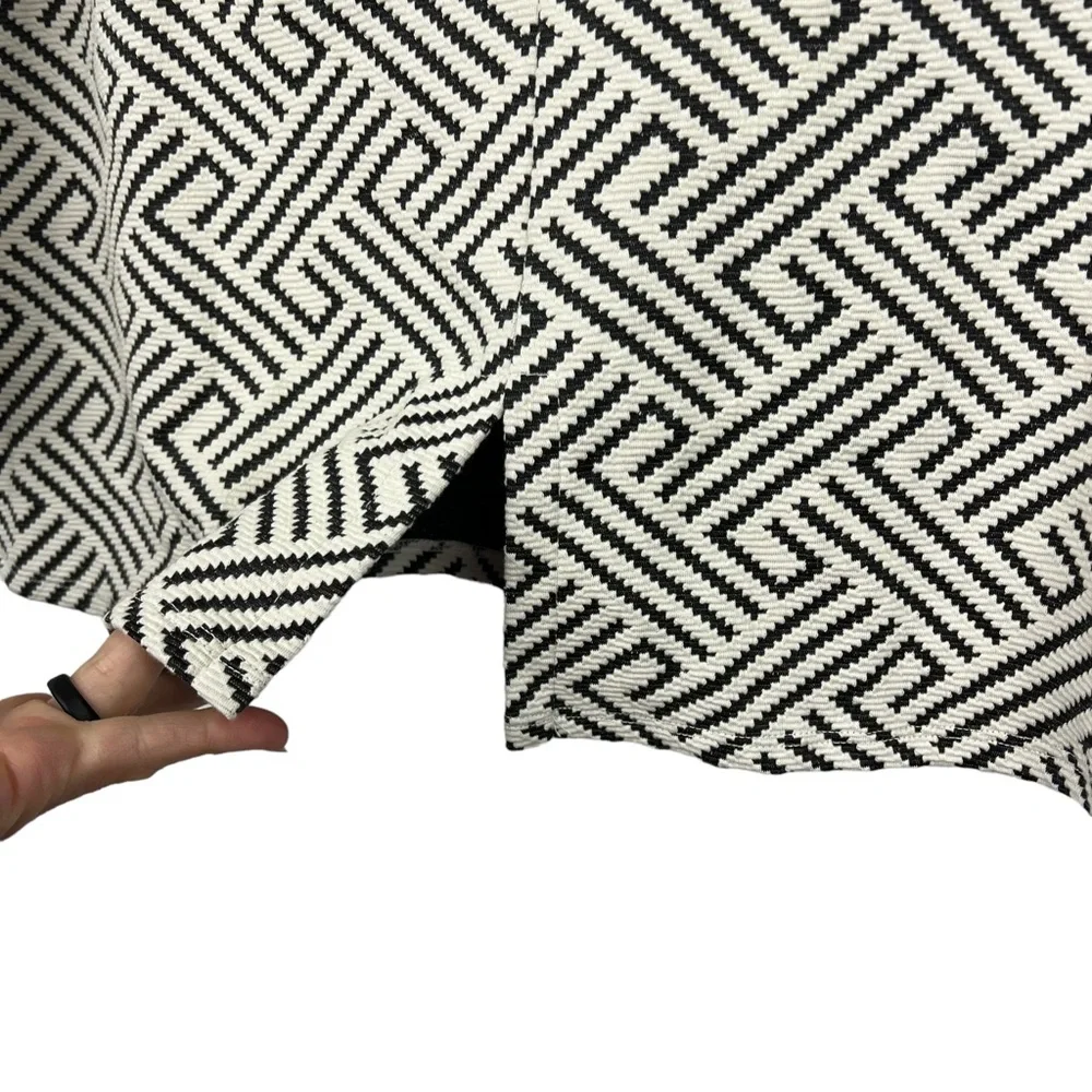 Anthropologie W5 Black White Herringbone Top Size S - Picture 6 of 8
